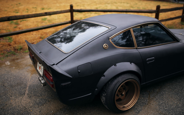 Car fence field grass trees free wallpaper for desktop - medium preview image