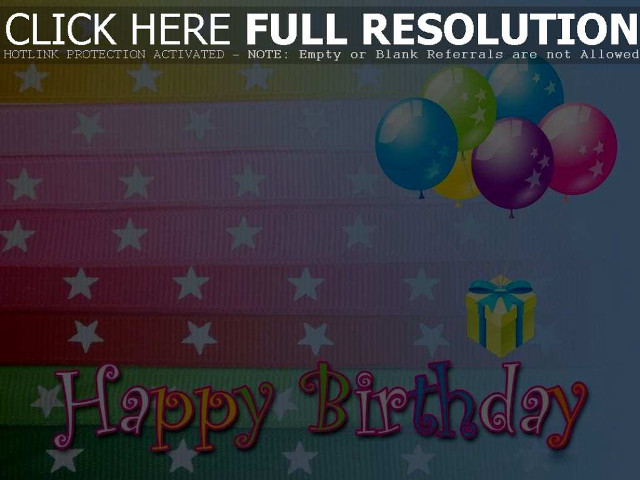 Birthday card balloons gift box free wallpaper for desktop - medium preview image
