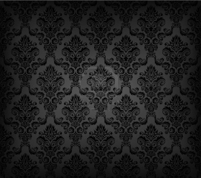 Black wallpaper floral pattern leaves free wallpaper for tablet - medium preview image