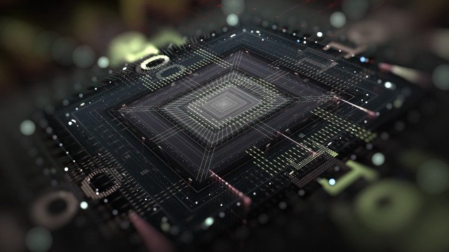 Computer chip numbers dots 3d free wallpaper for desktop - medium preview image