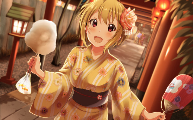 Kimono festival blush lollipop fox free wallpaper for desktop - medium preview image