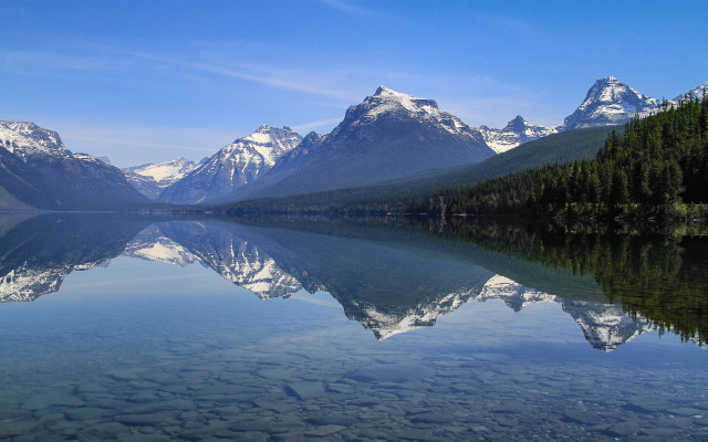 Mountain range reflection lake sky #3 free wallpaper for desktop - medium preview image