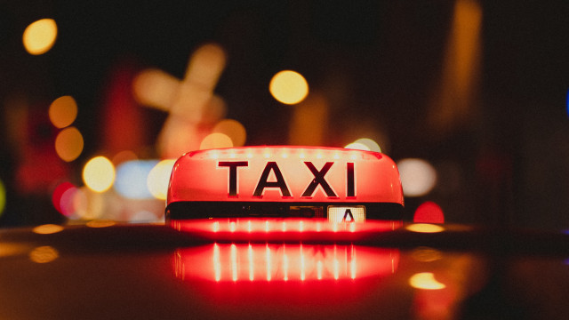 Taxi sign table dark room free wallpaper for desktop - medium preview image