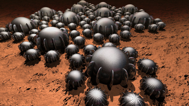 Metal objects desert red black free wallpaper for desktop - medium preview image