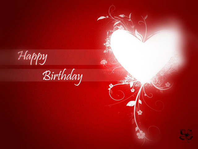 Heart shaped happy birthday message free wallpaper for desktop - medium preview image