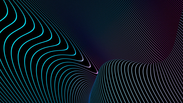 Colorful abstract lines curves raytraced #2 free wallpaper for desktop - medium preview image