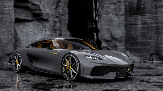 Grey sports car dark room #5 free wallpaper for desktop - medium preview image