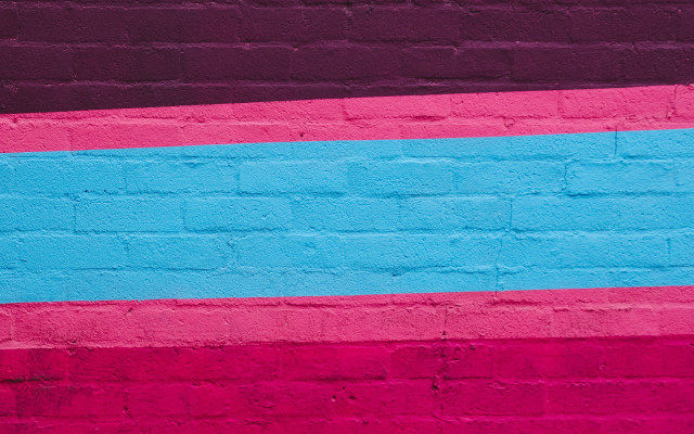 Red blue wall clock synchromism free wallpaper for desktop - medium preview image