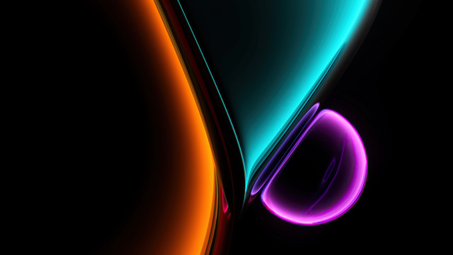 Black background colorful abstract circular free wallpaper for desktop - medium preview image