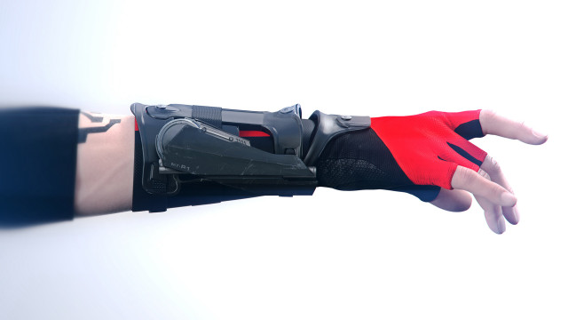 Red glove black glove cybernetics free wallpaper for desktop - medium preview image