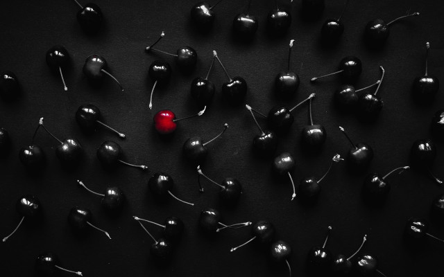 Pins red ball black surface free wallpaper for desktop - medium preview image