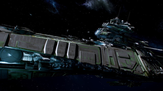 Space ship night star planet free wallpaper for desktop - medium preview image