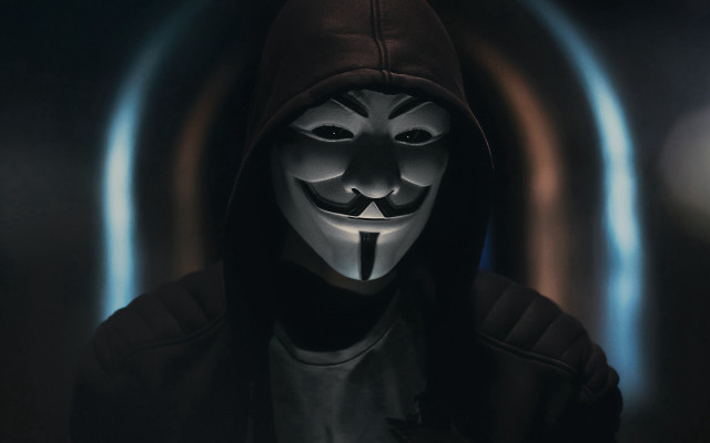 Masked hoodie darkroom circularlight 3drender free wallpaper for desktop - medium preview image
