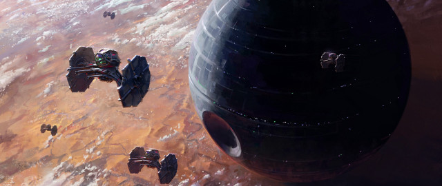 Space station desert satellite planet free wallpaper for desktop - medium preview image