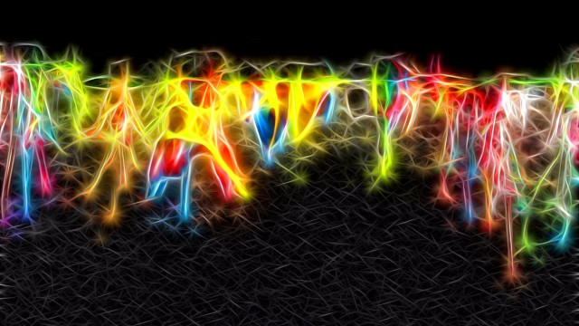 Colorful abstract black background glowing free wallpaper for desktop - medium preview image