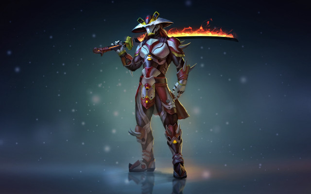 Fantasy character sword flame stick free wallpaper for desktop - medium preview image