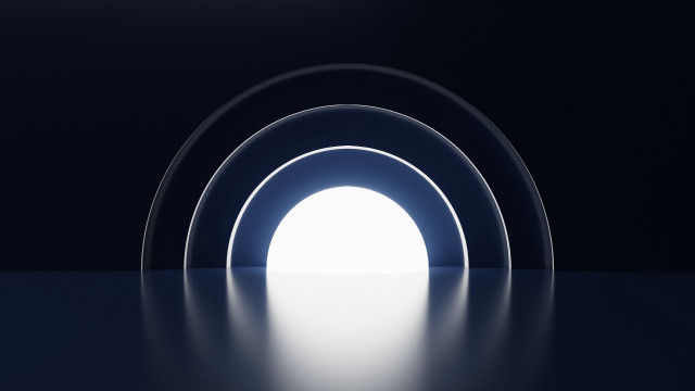 White light tunnel moon volumetric free wallpaper for desktop - medium preview image
