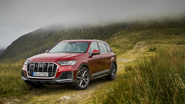 Red car mountain dirt fog free wallpaper for desktop - medium preview image