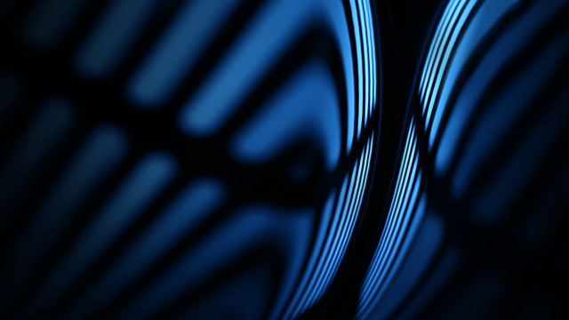 Blue black background raytraced holography free wallpaper for desktop - medium preview image