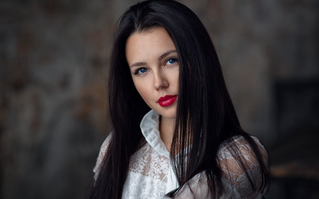 Elina karimova black hair red free wallpaper for desktop - medium preview image