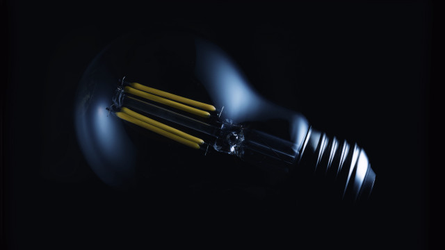 Light bulb yellow wires photorealism free wallpaper for desktop - medium preview image
