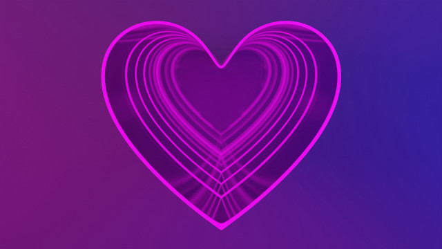Heart purple hologram background Évariste free wallpaper for desktop - medium preview image