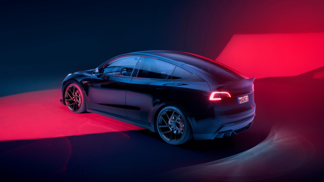 Black sports car red lights #2 free wallpaper for desktop - medium preview image