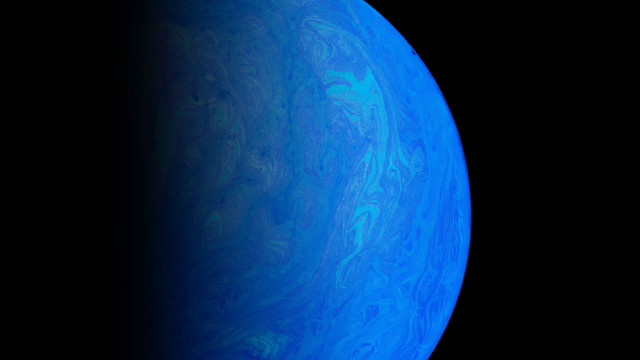 Blue planet nebula hologram moon free wallpaper for desktop - medium preview image