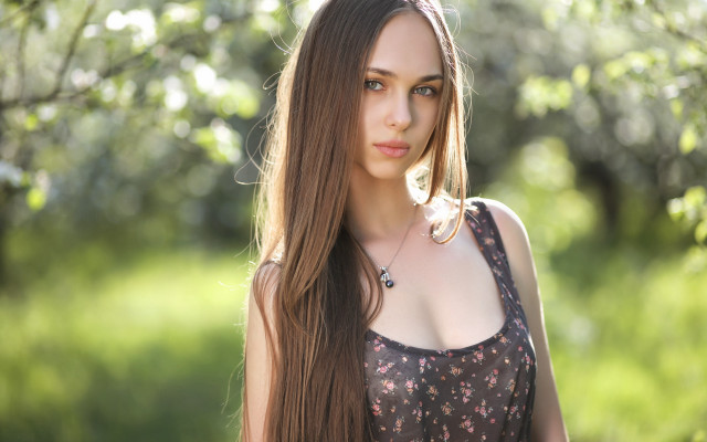 Elina karimova gothic portrait outdoors free wallpaper for desktop - medium preview image
