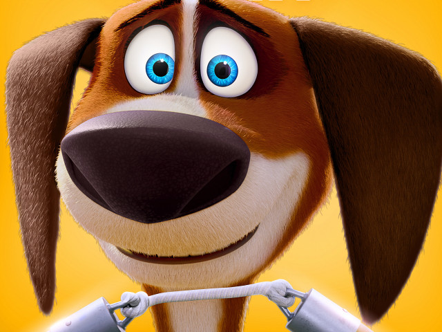 Cartoon dog big smile pipe free wallpaper for desktop - medium preview image