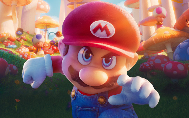Mario mushroom 3d field building free wallpaper for desktop - medium preview image
