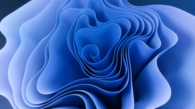 Blue abstract wavy black white #3 free wallpaper for desktop - medium preview image