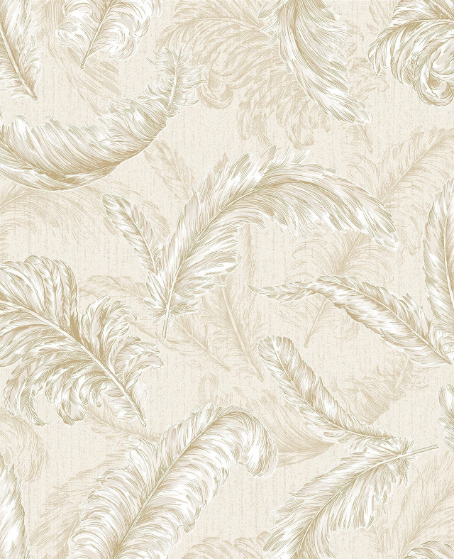 White beige wallpaper leaf pattern free wallpaper for mobile - medium preview image
