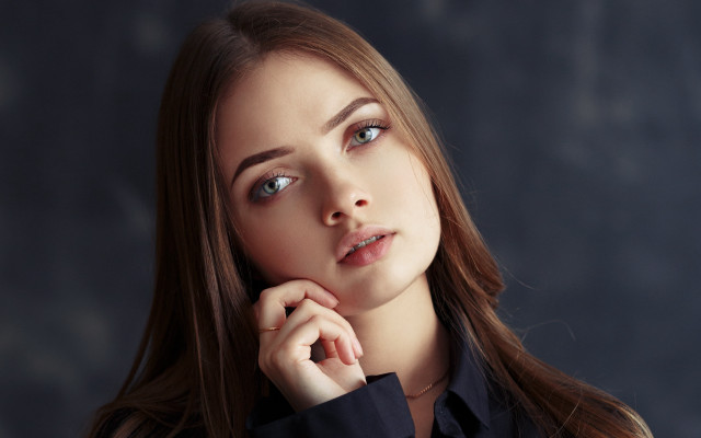 Elina karimova long hair blue #4 free wallpaper for desktop - medium preview image