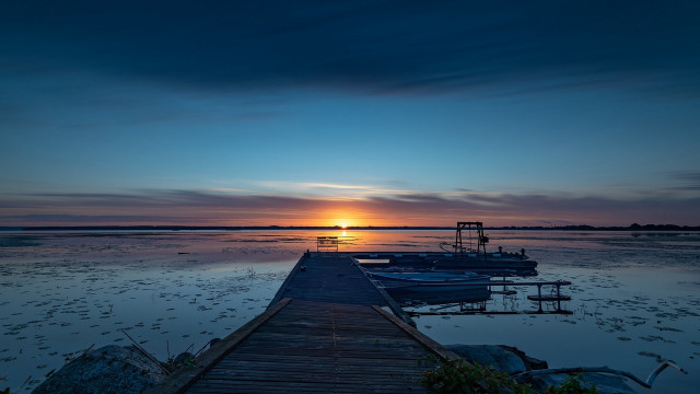 Sunset dock boats clouds hudson free wallpaper for desktop - medium preview image