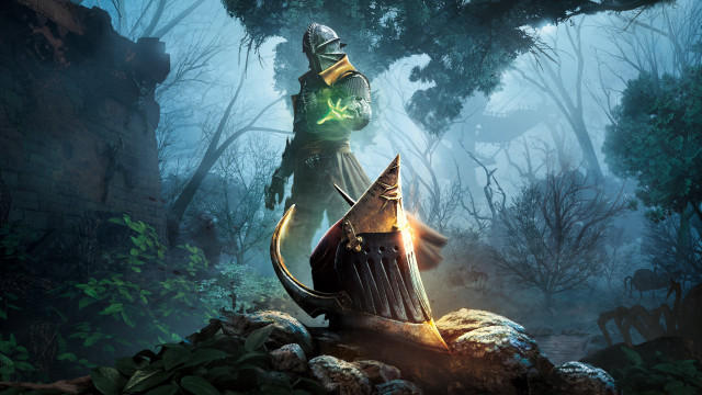 Forest demon archer green sword free wallpaper for desktop - medium preview image