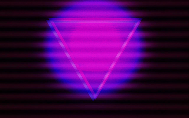 Purple triangle hologram synthwave beeple free wallpaper for desktop - medium preview image
