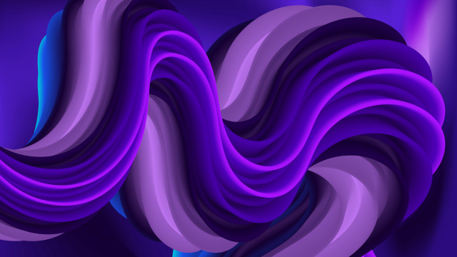 Purple blue wavy curves abstract free wallpaper for desktop - medium preview image