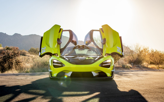 Yellow sports car open doors #7 free wallpaper for desktop - medium preview image