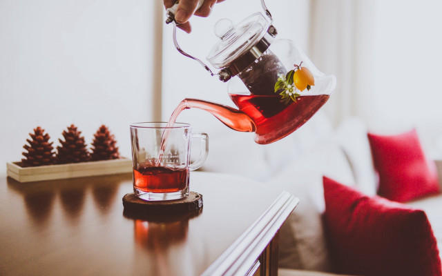 Pouring drink glass table pinecones free wallpaper for desktop - medium preview image