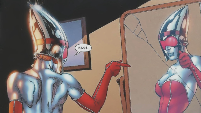 Futuristic suit woman mirror comic free wallpaper for desktop - medium preview image