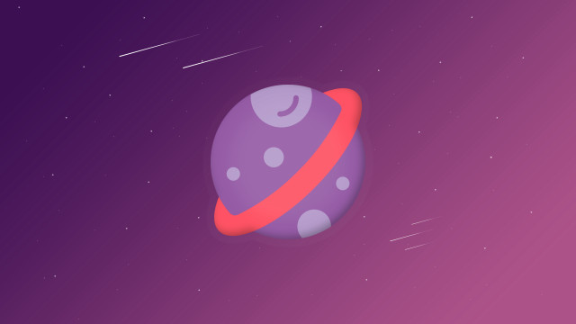 Purple rocket starry sky nebula free wallpaper for desktop - medium preview image