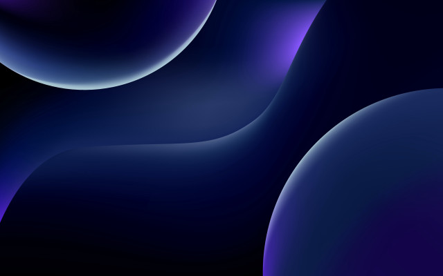 Blue curve black white circle free wallpaper for desktop - medium preview image