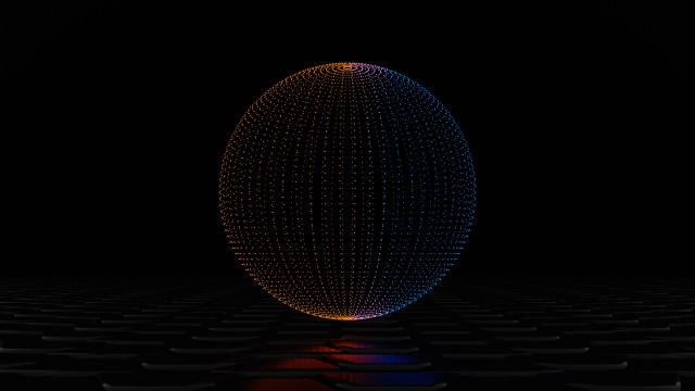 Sphere reflection moon planet starry free wallpaper for desktop - medium preview image