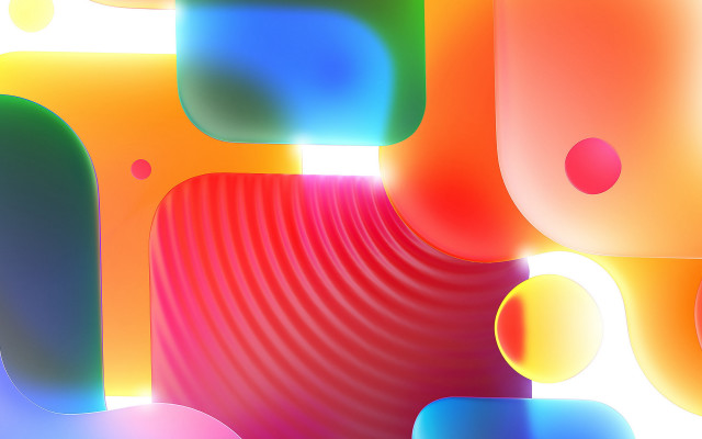 Colorful abstract bubbles circles flat free wallpaper for desktop - medium preview image