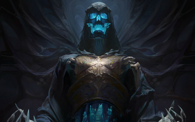 Glowing hooded man magic armor free wallpaper for desktop - medium preview image