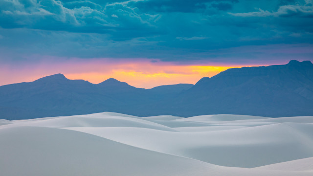 Sunset mountain range clouds hills #7 free wallpaper for desktop - medium preview image