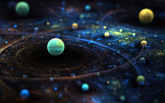 Space station planets stars spiral free wallpaper for desktop - medium preview image