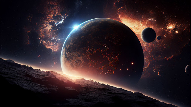 Distant planet space bright light #2 free wallpaper for desktop - medium preview image