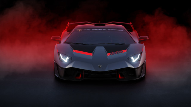 Car red smoke hood headlights free wallpaper for desktop - medium preview image